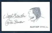 Excellent, Jack & Carole Bender Hand Drawn & Signed Pristine Sketch Of Alley Oop