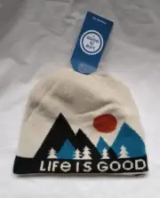 LIFE IS GOOD REVERSIBLE BEANIE, ONE SIZE