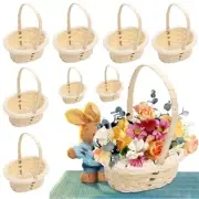 1/3/5/10PCS Hand Made Wicker Basket Wicker Flower Basket Shopping Storage Hampe