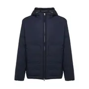 [Moncler X Donald Glover] Moncler X Donald Glover Hooded Logo-patch Jacket III NUMERIC BLUE