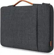 Inateck 360° Protective Laptop Bag Case with Accessory Pocket, Compatible with 14-inch MacBook Pro/Max M4 M3 M2 M1 2021-2024, Black Gray