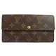 【9成新】Louis Vuitton LV M61734 Monagram 扣式拉鍊袋長夾 熱賣款#429現金價$14,800