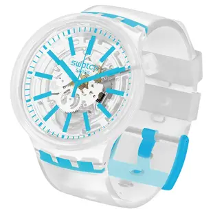 Swatch BIG BOLD系列手錶 BLUEINJELLY 透淨藍-47mm