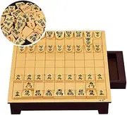 Professional Wooden Drawer Type Japanese Shogi Board Set, High-Grade Materials and Craftsmanship, Party Home Adult Beginners Game