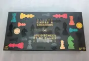 Deluxe Chess & Checkers Set(New) Cardinal Legacy Folding Gameboard-Wood