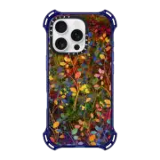iPhone 16 Pro Bounce Case MagSafe Compatible AMONGST THE FLOWERS Rainbow Array - Colorful Abstract Summer Floral Pattern Green Red Blue Yellow Garden Flowers Lovely Girly Nature Fine Art Painting Design