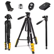 KODAK PhotoGear 2-in-1 Tripod & Monopod w/Remote, Lightweight 70” 4-Section