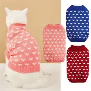 Valentine's Day Dog Cat Sweater Dog Cat Valentines Day Clothes For Cat Dog