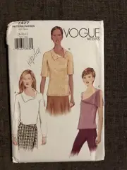 Unique Vogue Patterns Uncut Pullover Blouse Pattern Easy Size 8 10 12 UC