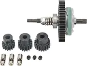 RC Differential Gear Assembly Premium Steel 52T Gear Set with 15T 17T 19T Pinions for Slash 4x4 1/10 RC Car Upgrade Kit Black