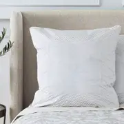 Sheridan Stedwell European Pillowcase in Cloud Grey Cotton/Polyester