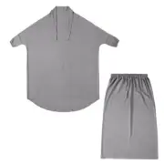 Muslim Women Khimar Skirt Prayer Dress Islamic Caftan Kaftan Robe Abaya Ramadan