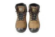 Grafters Mens Super Wide EEEE Fitting Safety Boots (Dark Brown) - UTDF1320