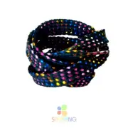 Women'/Girls Color Sparkly Shoe lace Strings Multicolor on Black Flat Laces 36"