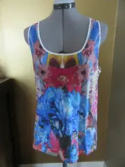NWT Stella McCartney Floral Pattern Tank Top, Size 44, 8 US