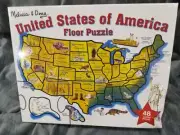 Melissa & Doug Jumbo/Large United States Of America Floor Puzzle Sealed 2’x3’