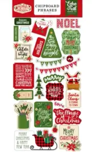 Echo Park THE MAGIC OF CHRISTMAS Chipboard Phrases