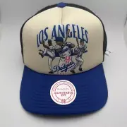 Mitchell & Ness Los Angeles Dodgers Snapback Trucker Hat Cap 60 Year Patch GR59