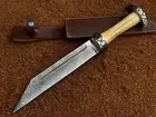 Medieval Seax Knife Custom Made Hand Forged Damascus Steel Viking Seax