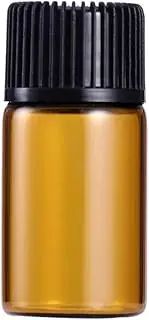 FRCOLOR 9PC Mini Amber Glass Vial Bottles Travel Containers for Essential Oils Perfumes and Chemistry Chemicals Durable and Portable Design with Orifice Reducer