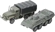 Generic 1:72 Scale 4D Assembly Armored Personnel Carrier M35 Truck & -80 Tank Model Building Collectibles Keepsake