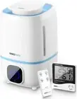 Humidifier Mist Cool Air Ultrasonic Touch Panel Thermal Hygrometer Clock 3L AU
