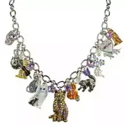 KIRKS FOLLY CAT LOVERS CHARM NECKLACE IN SILVER TONE