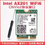 【超值現貨 好品質】INTEL AX201 9560AC NGW千兆內置雙頻網卡5.16CNV10