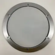 12" Speaker Cover Grille For Car Audio DJ PA Sub-Woofer Silver Frame White Mesh