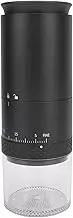 Electric Coffee Grinder, One Touch Coffee Bean Grinder with 110ml Powder Capacity and Removable Chamber, 38 Speeds USB Rechargeable Coffee Grounder Mill (Black)