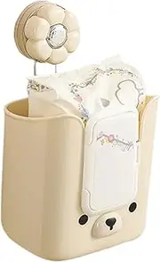 Wall Mount Rack - Paper Towel Box Wall,Multi-Functional Storage Rack Wall-Mounted Wet Wipes Drawer Suction Cup for Daily Use Bathroom
