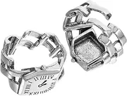 [LIFKOME] 2 Pcs Watch Ring Woman Rings Roman Numeral Ring Watch Women Rings Vintage Watch Two Vintage Rings Rings Hoops Woman Watch Digital Watch for Women Finger Jewelry Silver Copper