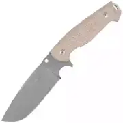 Viper Borr Natural Canvas Micarta, Stonewashed D2 (VT4008SWCN)
