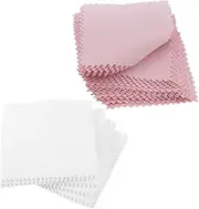 Gogogmee 100pcs Jewelry Cleaning Cloth Cleaning Cloth Silver Polishing Cloth Tablet Screen Cleaning Cloth Glasses Cleaning Cloths Polishing Cloth for Silver Glasses Wipes Pink