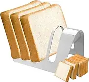 Bread Slice Rack | 4 Or 6 Slots Stainless Rectangle Loaf Stand Organizer - Non-Stick Food Cooling Racks, Breakfast Bread Slice Holder for Kitchen Tray Yongbao