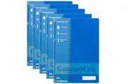 5x Colourhide Notebook 120 Page A4 Blue