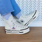 Sz 7 CONVERSE Women's Chuck 70 Plus Gems Rhinestones Pearls Shoes A10287C New