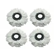 4x Replacement Spin Mop Head Microfibre For 360°Spin Magic Home Floor Cleaning