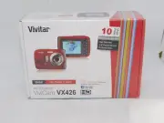 Red Vivitar 10MP Waterproof Digital Camera All Weather VX426-RED-PR New Sealed