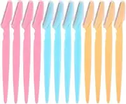 EYVRPAU 12pcs Eyebrow Razor Face Razor Eyebrow Groomer Face Epilator (3 Colors)