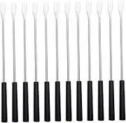 12Pcs Stainless Steel Chocolate Forks Portable Fondue Forks for Fruits Desserts and Cheese for Hot Pot and Chocolate Fountain Comfortable Grip and Lightweight