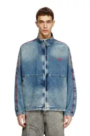 [Diesel] Diesel - Denim jacket with red piping - Denim Jackets - Man - Blue L Blue
