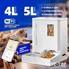 Automatic Pet Dog Cat Feeder Waterer Set WiFi App 4L Food 5L Water Dispenser