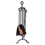 [SD Berg] Fire Tool Set Shovel Log Roller Scraper Brush w/ Stand