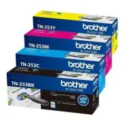 Brother GENUINE TN-253 TN253 Toner Cartridge CMYBK 4 Color Set Yield 1,300 Pages