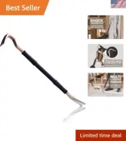 Durable 30" Demolition Bar with Shock-Absorbing Grip & Teardrop Nail Puller