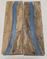 Stabilized Spalted Maple And Epoxy Knife Scales, #146