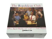 The Republican Club 550 Piece Puzzle 15" X 24" Art by Andy Thomas