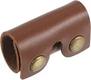uxcell Leather Razor Head Protecting Cover, Double Edge Safety Razor Head Protecting Sheath Shaver Tip Cover for Travel, Brown