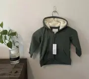 Ever & Ever Buy Buy Baby Green Sherpa Zip Up Sweater Size 24 Months